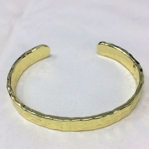 Agatha bracelet cuff polished gold tone signed